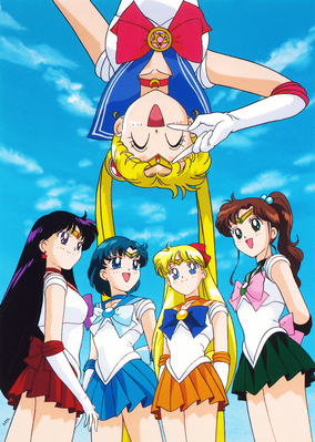 Sailor Moon, Mars, Mercury, Venus, Jupiter
Sailor Moon R Postcards
by Seika Note // Movic

