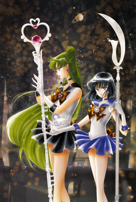 Sailor Pluto, Sailor Saturn
Sailor Moon Exhibition Postcard
April 2016
