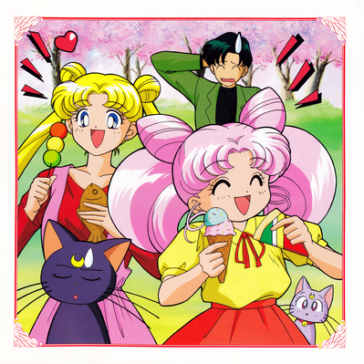 Usagi, Chibi-Usa, Mamoru, Luna, Diana
Sailor Moon SuperS
1996 Calendar
